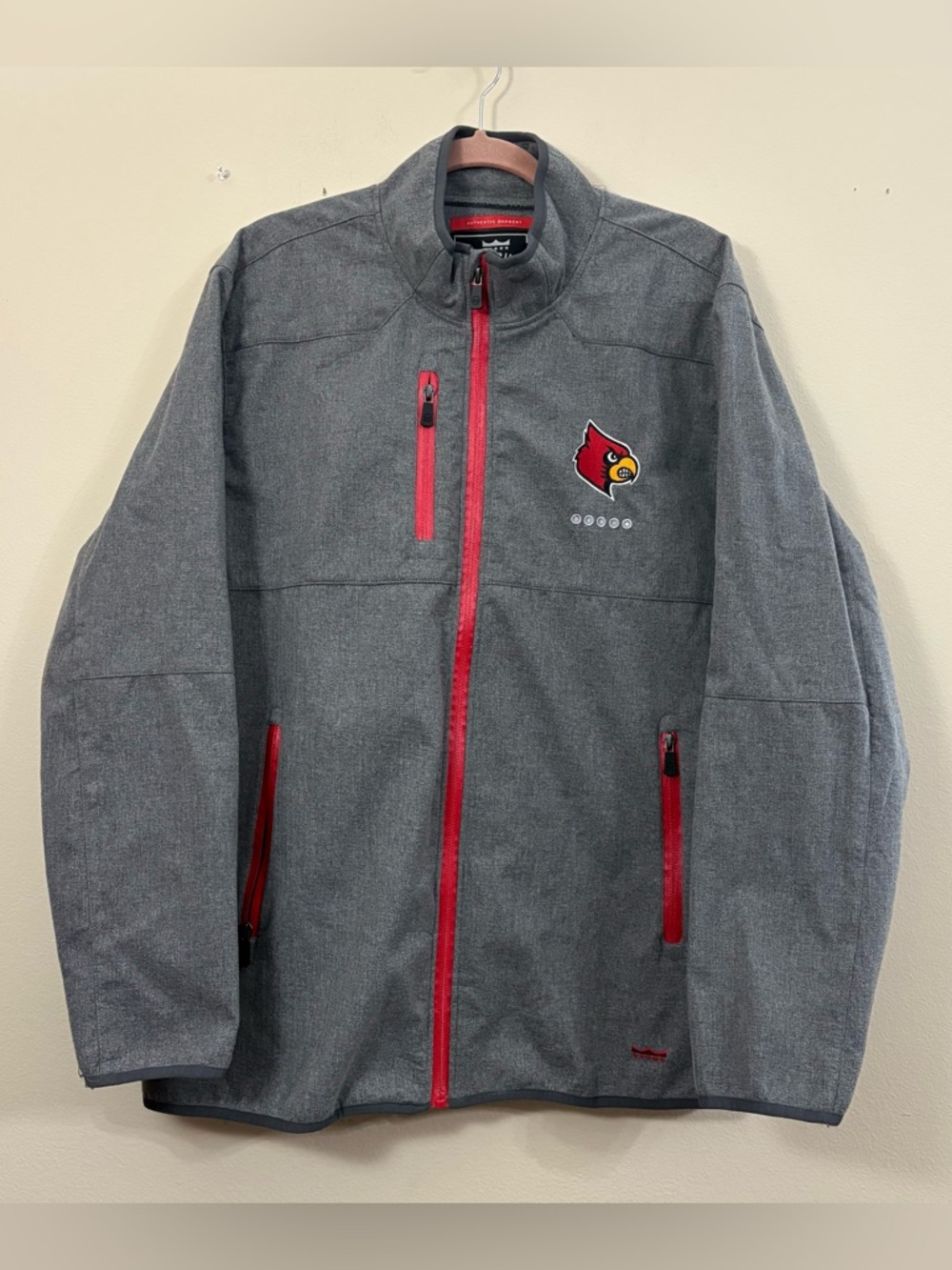 Franchise Club Gray Louisville Cardinals X-Tech Full-Zip Jacket men’s L